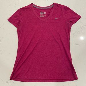 Nike Dri-Fit Short Sleeve Workout Top Pink Women’s Medium